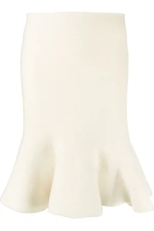 Jil Sander Fluted cashmere-blend wool skirt