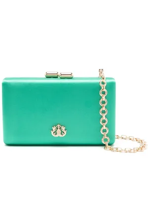 Isla Ibiza Eva logo-plaque clutch bag