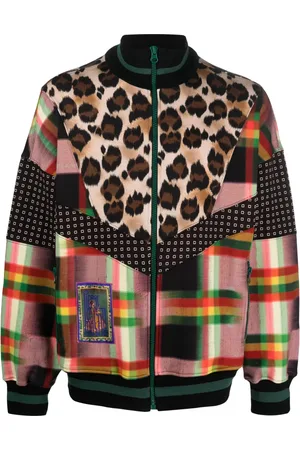 PIERRE-LOUIS MASCIA Panelled-print-design jacket
