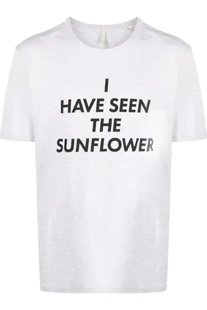 Sunflower Slogan-print organic cotton T-shirt