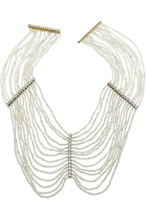 JENNIFER GIBSON JEWELLERY 1880s Antique Bridal Glass and Paste Festoon necklace