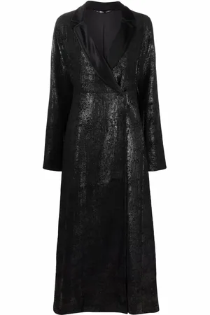Gianfranco Ferré 1990s metallic finish long coat