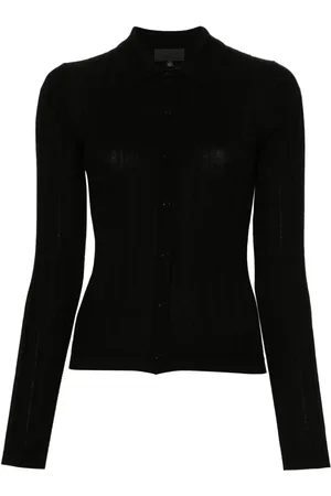 NILI LOTAN Alivia merino silk ribbed cardigan