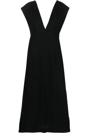 St Agni Origami linen midi dress