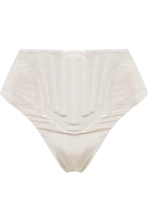 MUGLER High-waisted lam?? bikini briefs