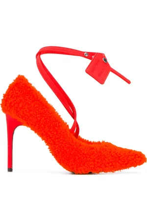 OFF-WHITE Textured style ankle strap pumps