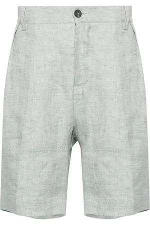 Sease Herringbone linen bermuda shorts