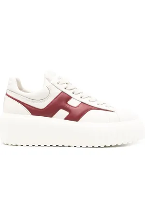 Hogan Logo-appliqué leather sneakers