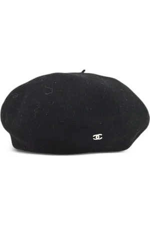 CHANEL 1990-2000s CC wool beret
