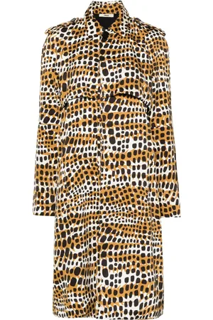 Céline 2000s graphic-print silk trench coat