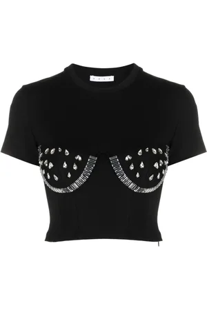 AREA Crystal-cup T-Shirt