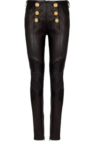 Balmain Leather skinny trousers