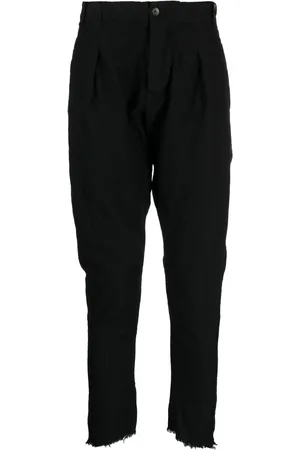 MASNADA Tapered-leg frayed-hem trousers