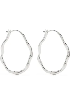 Dower and Hall Waterfall oval hoop earrings