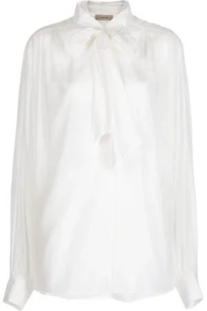 SYSTEM Semi-sheer long-sleeve shirt
