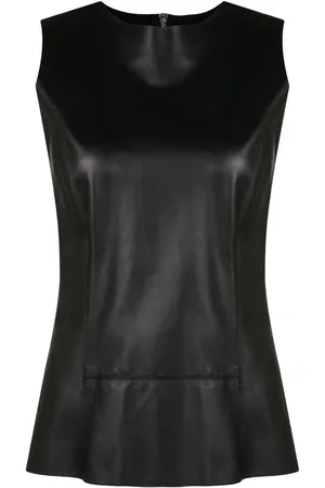 Gloria Coelho Sleeveless leather top