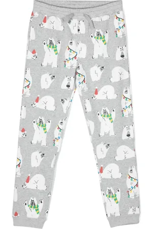 Stella McCartney Polar bear-print cotton trousers