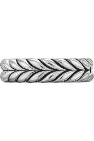 David Yurman Sterling Chevron band ring (6.2mm)