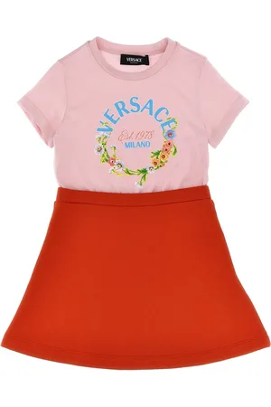 VERSACE Logo-print cotton dress