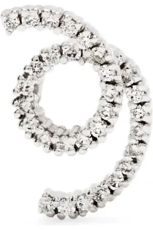 DELFINA DELETTREZ 18kt white gold and diamond single Loop earring