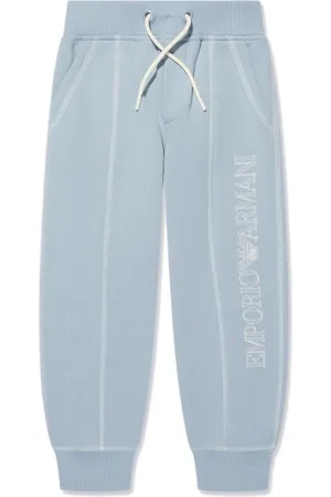 Emporio Armani Logo-print cotton track pants