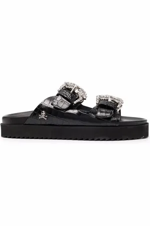 Philipp Plein Cocco leather sandals