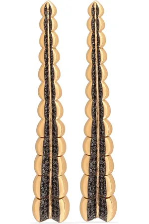GAËLLE 18kt yellow Divergence diamond earrings