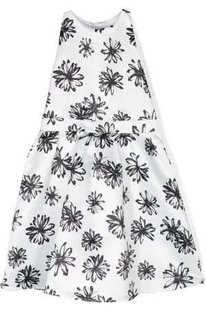 Pinko Floral-print ribbon-detail dress