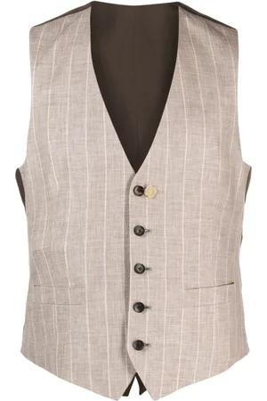 LARDINI Pinstripe-pattern single-breasted vest