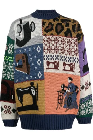 KAPITAL 5G patterned-intarsia jumper