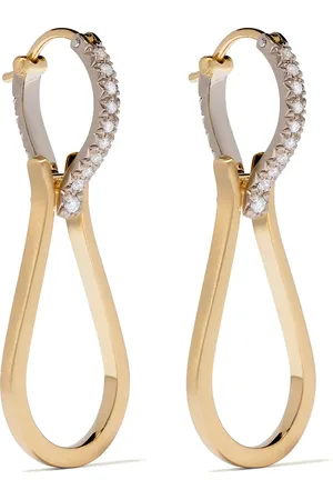 Hum 18kt white and yellow diamond drop earrings