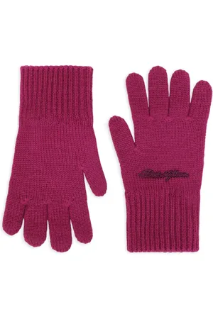 Dolce & Gabbana Embroidered-logo wool gloves