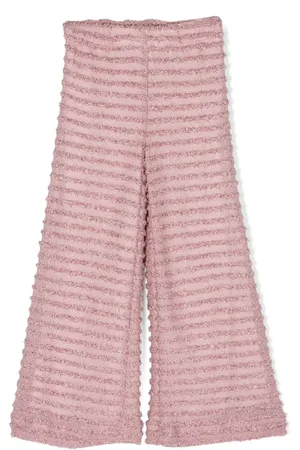 LA STUPENDERIA Lurex-detailing frayed flared trousers