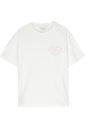 Fendi Logo-embroidered cotton T-shirt