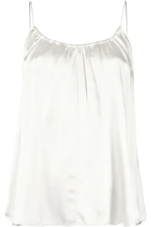 FORTE FORTE Spaghetti-strap satin-finish tank top