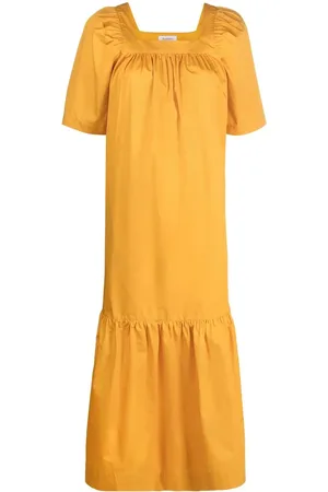 Rodebjer Ruched short-sleeved maxi dress