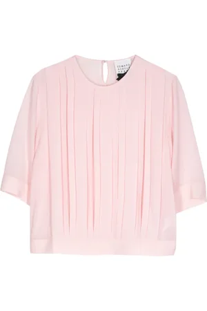 Edward Achour Paris Pintuck-detail round-neck blouse