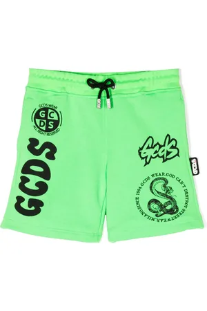 GCDS Logo-print track shorts