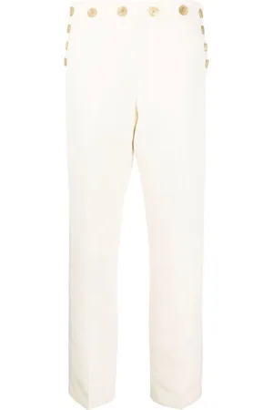 Khaite High-waist silk trousers