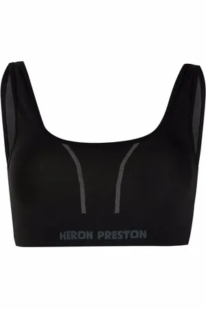 Heron Preston Logo-intarsia crop top