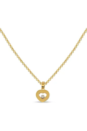 Chopard 18K yellow Happy diamond pendant necklace