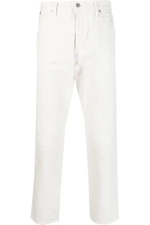 Tom Ford Ripped-detail straight-leg jeans