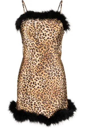 Gilda & Pearl Hollywood leopard-print silk slip dress