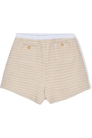 Balmain Striped knitted shorts