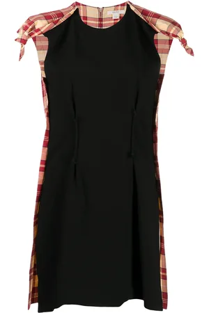 Céline Checked panelled mini-dress