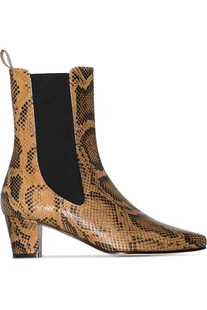 PARIS TEXAS Python-print 50mm ankle boots