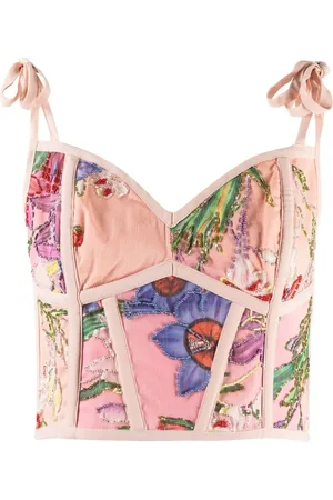 PATBO Iris bead-embellished beach top