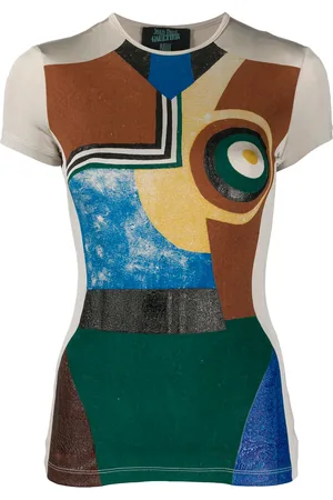 Jean Paul Gaultier 1990s abstract print T-shirt