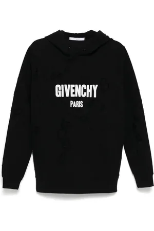 Givenchy Distressed logo-print hoodies