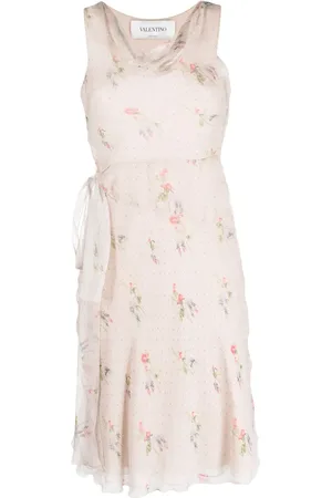 VALENTINO GARAVANI 2000s floral print silk dress